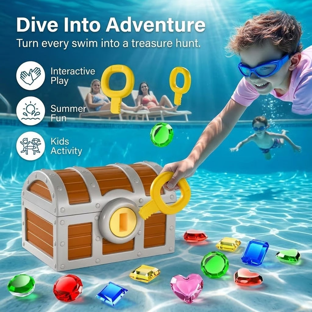 Diving Pirate Treasure Hunt - Interactive Pool Toy Set
