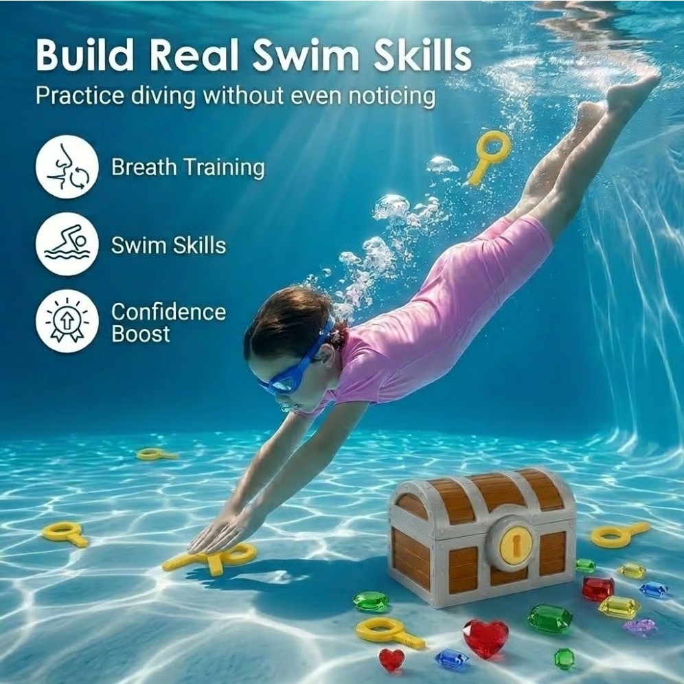 Diving Pirate Treasure Hunt - Interactive Pool Toy Set