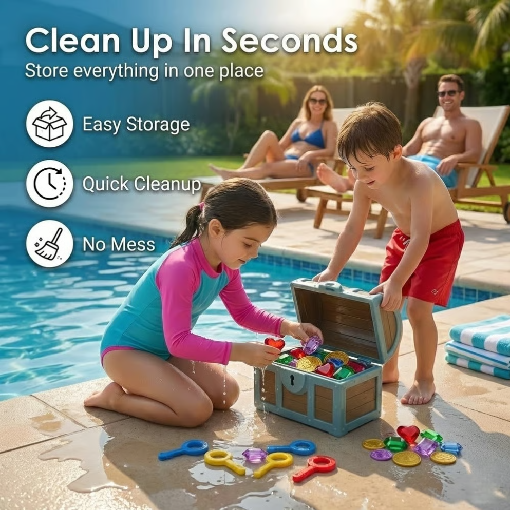 Diving Pirate Treasure Hunt - Interactive Pool Toy Set