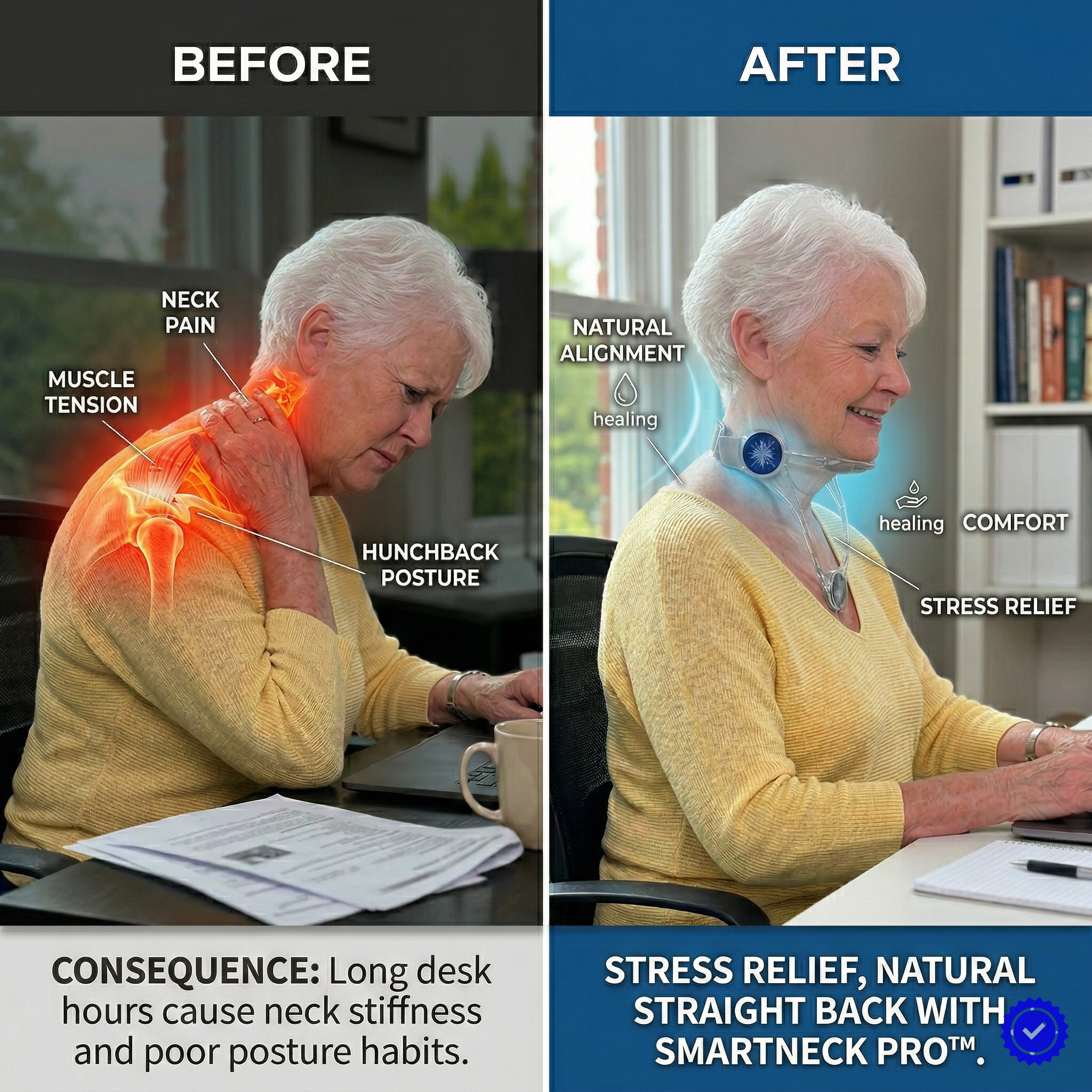 SmartNeck Pro™ – Adjustable Neck Support & Posture Corrector
